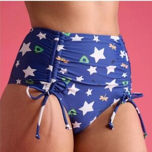 Caroline Blue Star Drafonfly Hot Topic Swim Bottoms New Tags XL